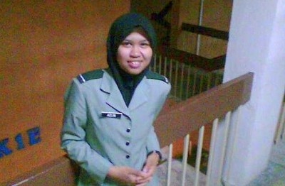 Azlin in her favourite uniform