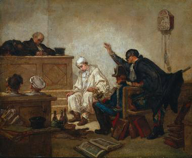 Thomas Couture, 1863, Pierrot in Criminal Court